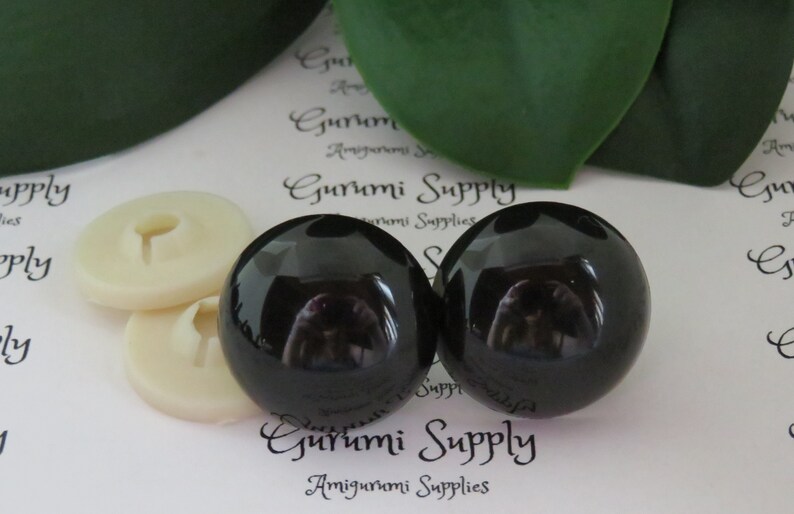 Bulkpack 22mm Solid Black Safety Eyes With Washers 20 Pairs Etsy