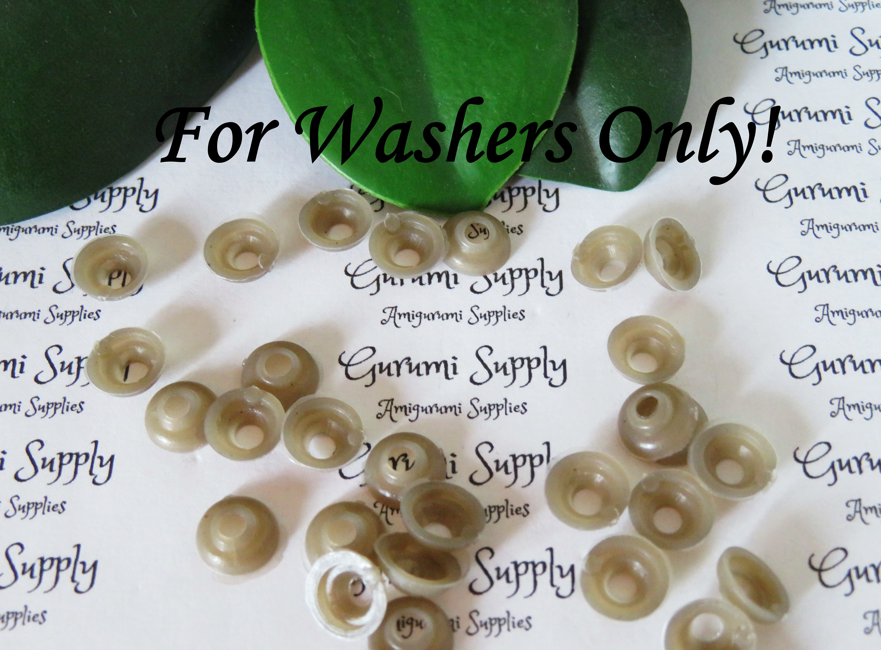 Soft Washers - Small - 50 Count - Safety Eyes - Amigurumi - Animal Eyes -  Craft Supplies - Replacement Washers - Crochet - Knit - Felting