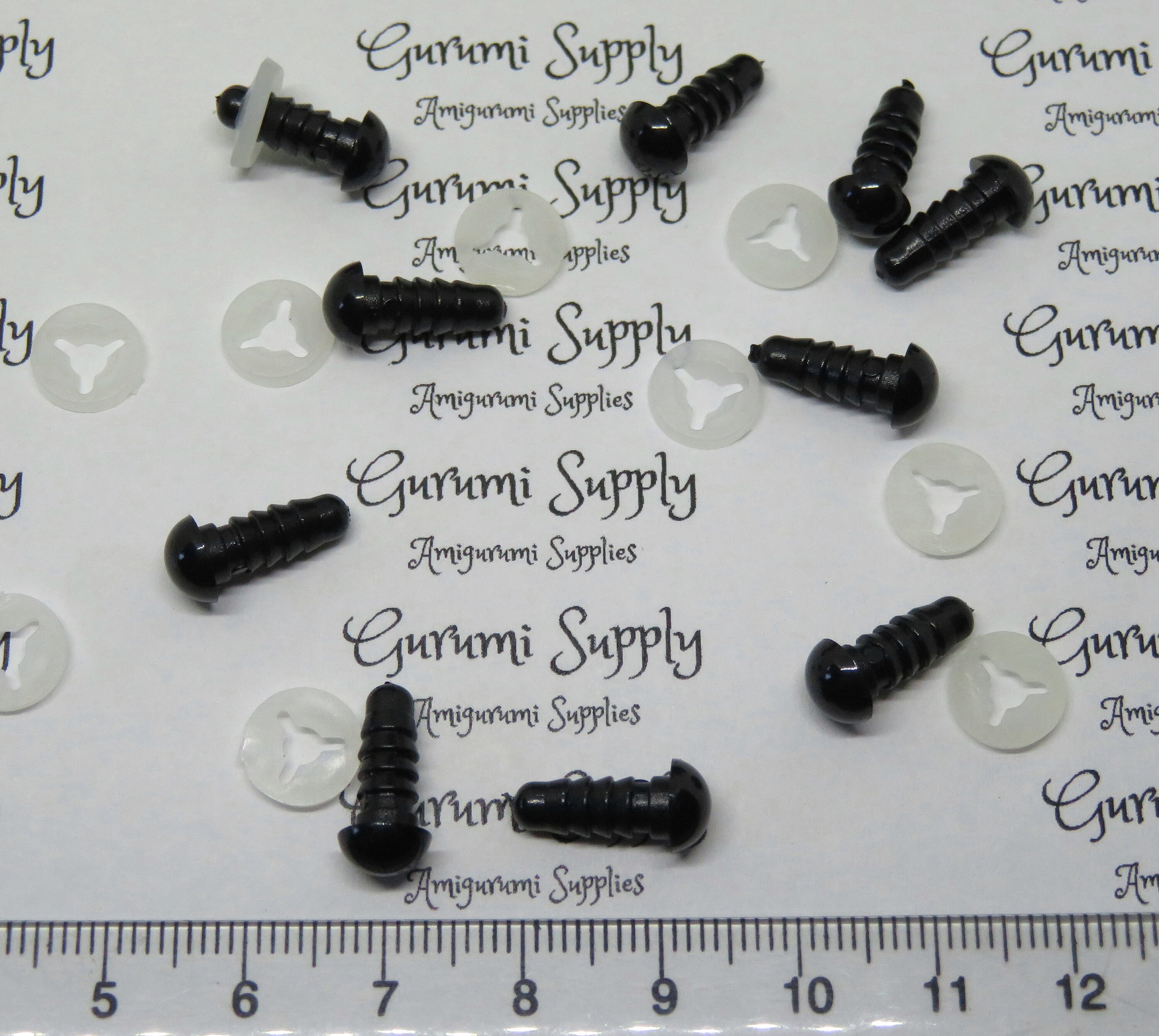 Black Animal Eyes 5, 6, 8, 10, 12 Mm Safety Eyes for Amigurumi Toys Plastic  Eyes 