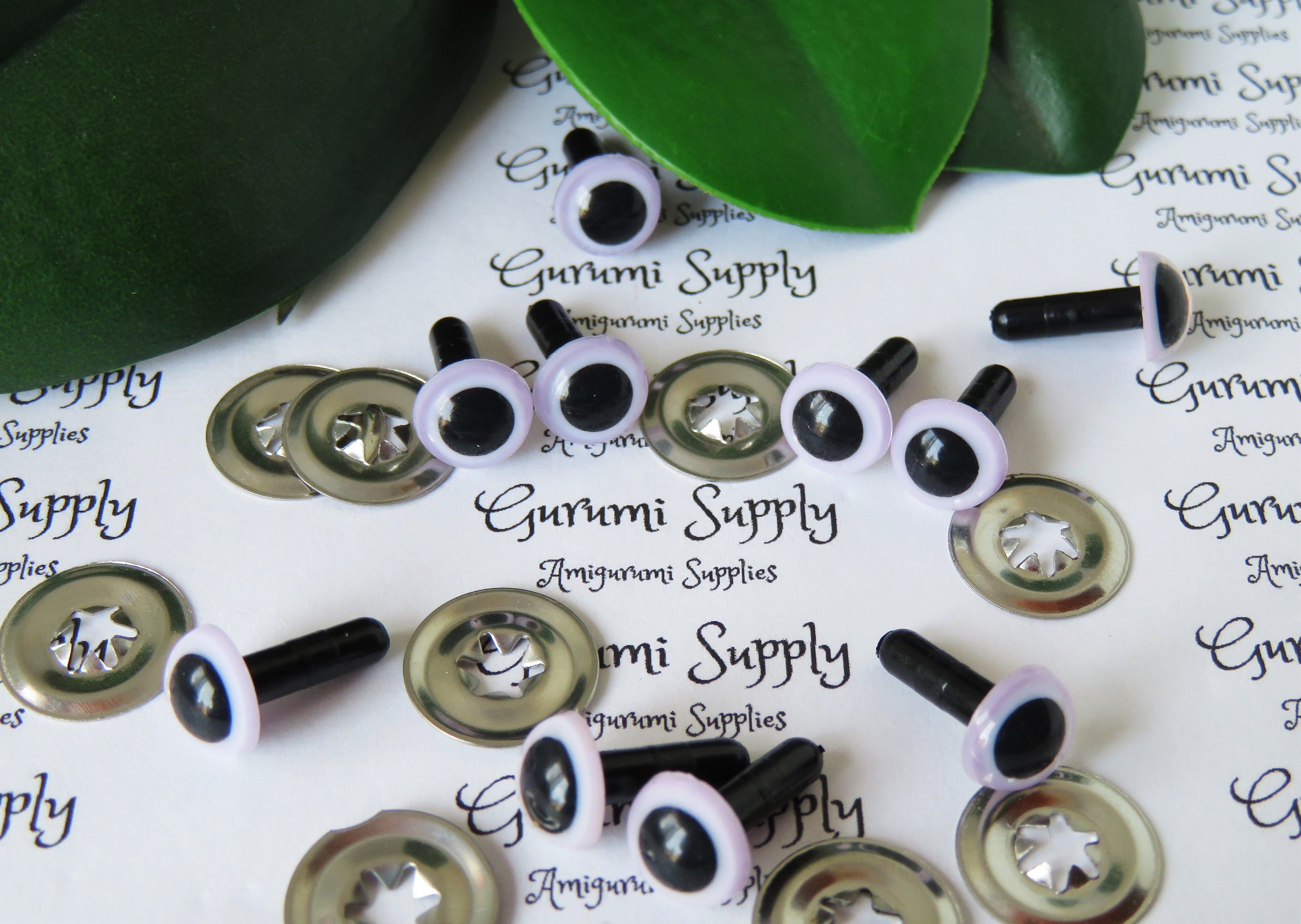 20mm Hand Painted Silver Grey Iris Black Pupil Round Safety Eyes and  Washers: 1 Pair Dolls / Amigurumi / Animals / Stuffed Creations 