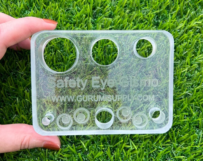 Safety Eye Gismo Shimmer Copper- Rectangle - Safety Eye Tool - Safety Eye Block - Safety Eye Jig - Safety Eye Helper - Trapezoid - Amigurumi