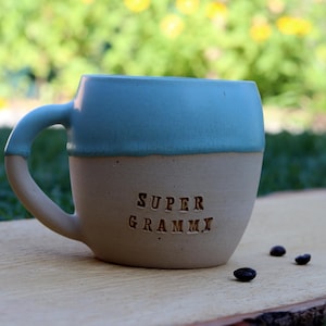 Personalized Pottery Mug, Christmas Gift, Large Coffee Mug