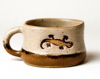 Handmade Gecko Coffee Mug, Crested Gecko Cup, Lizard Gift, Cute Reptile Gift, Nature Inspired