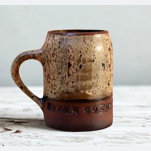 Personalized Tankard, Handmade Custom Mug, Unique Dad Gift, Mens Gift, Beer Lovers, Home Bar, Stoneware Ceramic, Dishwasher Safe Pottery