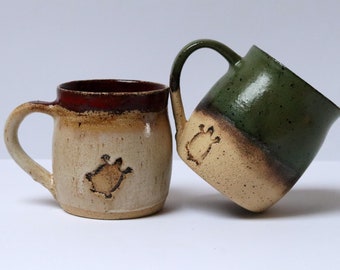 Turtle Mug, Handmade Mug, Pottery Coffee Mug, Nature Lover Gift