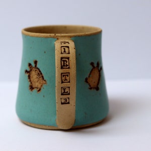 Personalized Pottery Turtle Mug, Ceramic Coffee Mug image 5