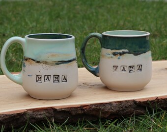 Personalized Coffee Mug Set, Gift for Couple, Anniversary Gifts, His and Hers Mugs