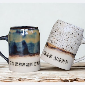 Jarra de cerveza de cerámica personalizada hecha a mano - Jarra de gres - Jarra rústica de cerveza, 500 ml, de alta calidad y apta para lavavajillas