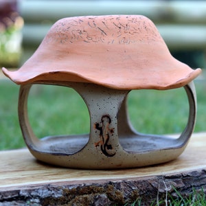 Unique Ceramic Bird Feeder, Garden Decor, Gift for Bird Lover, Rustic Birdhouse, Handmade Pottery
