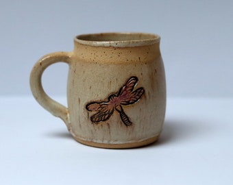 Dragonfly Gift, Handmade Coffee Mug, Nature Lover Gift