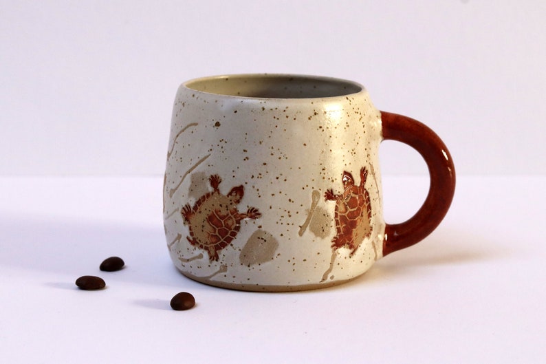 Turtle Mug, Handmade Pottery Mug, Coffee Mug image 8