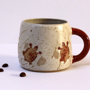 Turtle Mug, Handmade Pottery Mug, Coffee Mug image 1