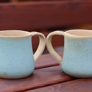Personalized Pottery Mug, Large Coffee Mug, Stoneware Coffee Mug With Labeled Handle image 3