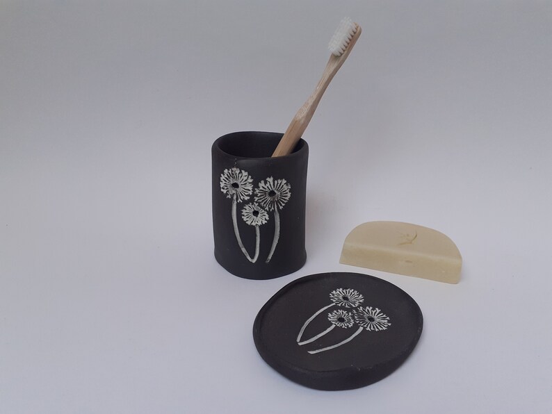 Pottery bathroom accessories 2piece ceramic bathroom set Etsy