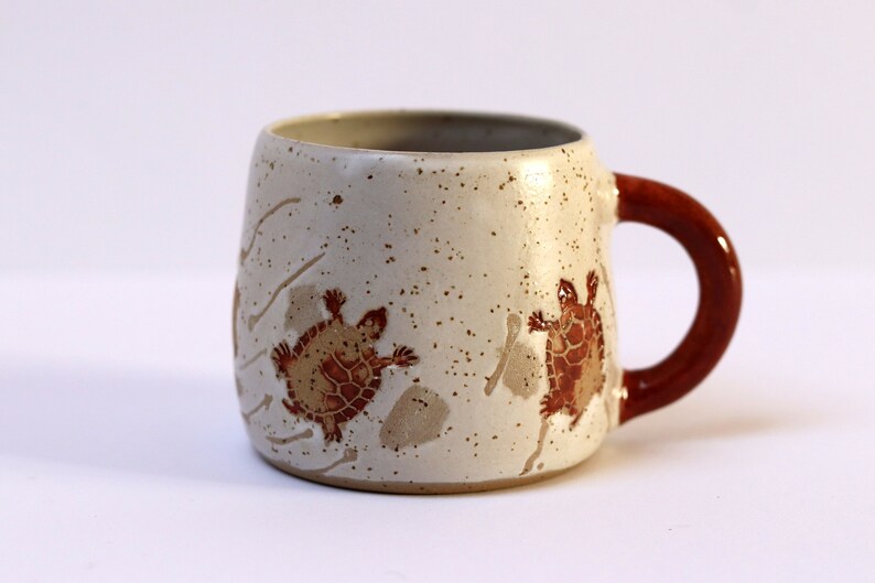 Turtle Mug, Handmade Pottery Mug, Coffee Mug image 6