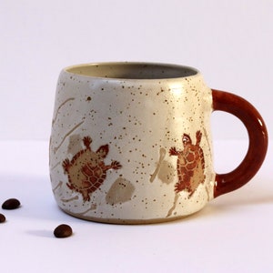 Turtle Mug, Handmade Pottery Mug, Coffee Mug image 2