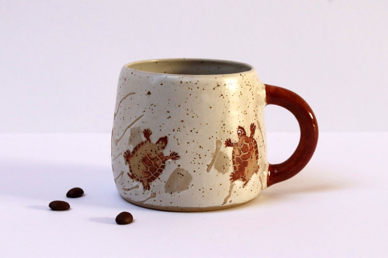 Turtle Mug, Handmade Pottery Mug, Coffee Mug image 2