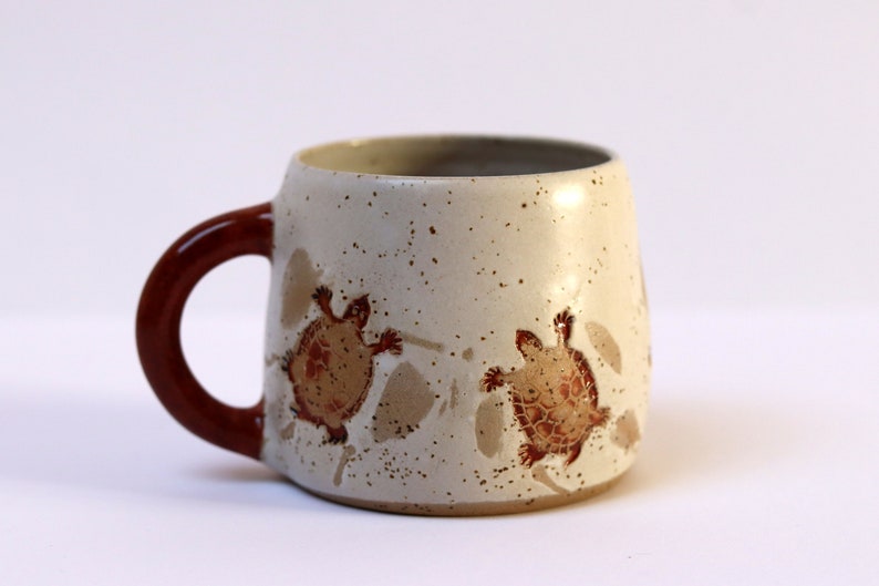 Turtle Mug, Handmade Pottery Mug, Coffee Mug image 5