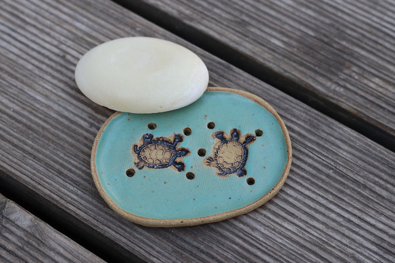 Turtles Pottery Soap Dish Turtle Gifts Draining Soap Dish Etsy