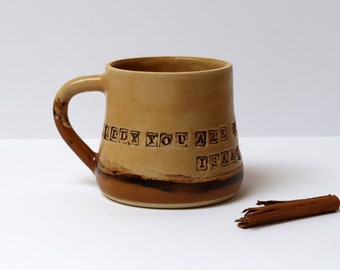 Personalized Pottery Mug, Christmas Gift, Large Coffee Mug