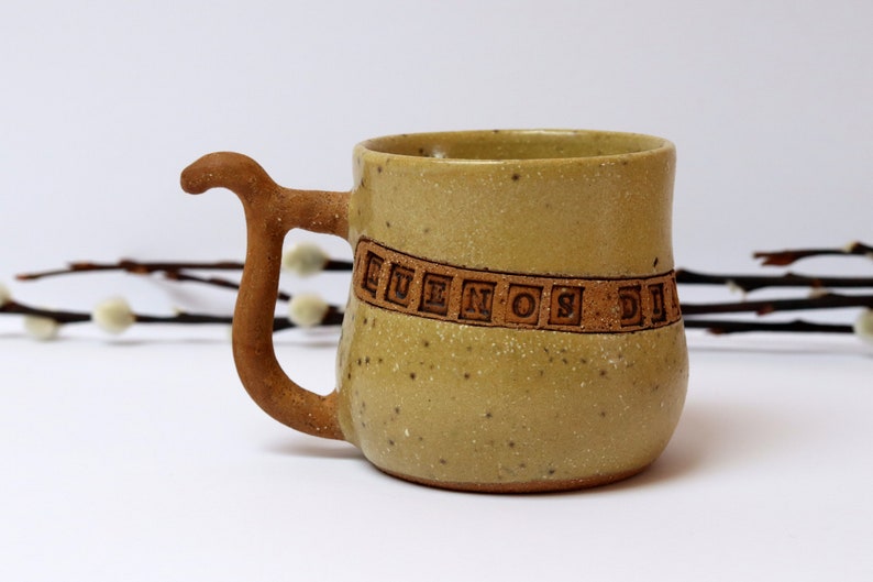 Personalized Pottery Mug, Handmade Mug, Rustic Ceramic image 1