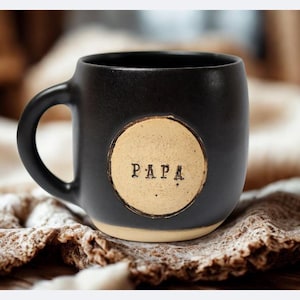Bespoke Stoneware Mug, Special Gift for Birthday, Handmade Pottery, Handcrafted Ceramic Cup with Custom Name, Unique Gift Made to Order