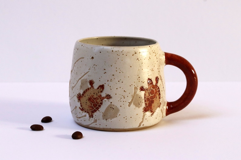 Turtle Mug, Handmade Pottery Mug, Coffee Mug image 9