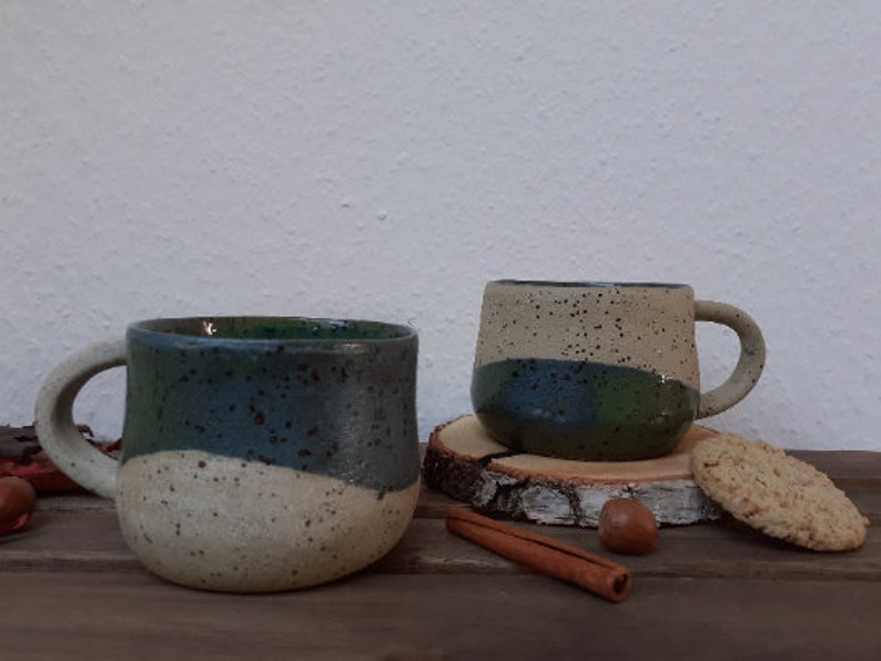 Handmade Mugs Set, Gift for Couple, Custom Coffee Mugs, Anniversary Present, Handmade Pottery image 2