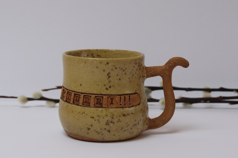 Personalized Pottery Mug, Handmade Mug, Rustic Ceramic image 4