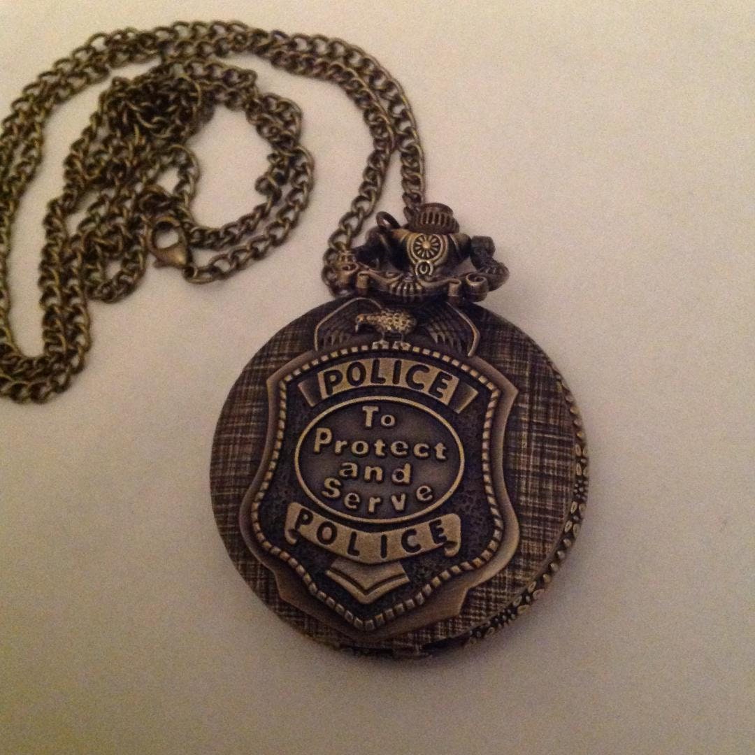 POLICE Pocket Watch Policeman w/Your Choice of Chain Gifts for Men