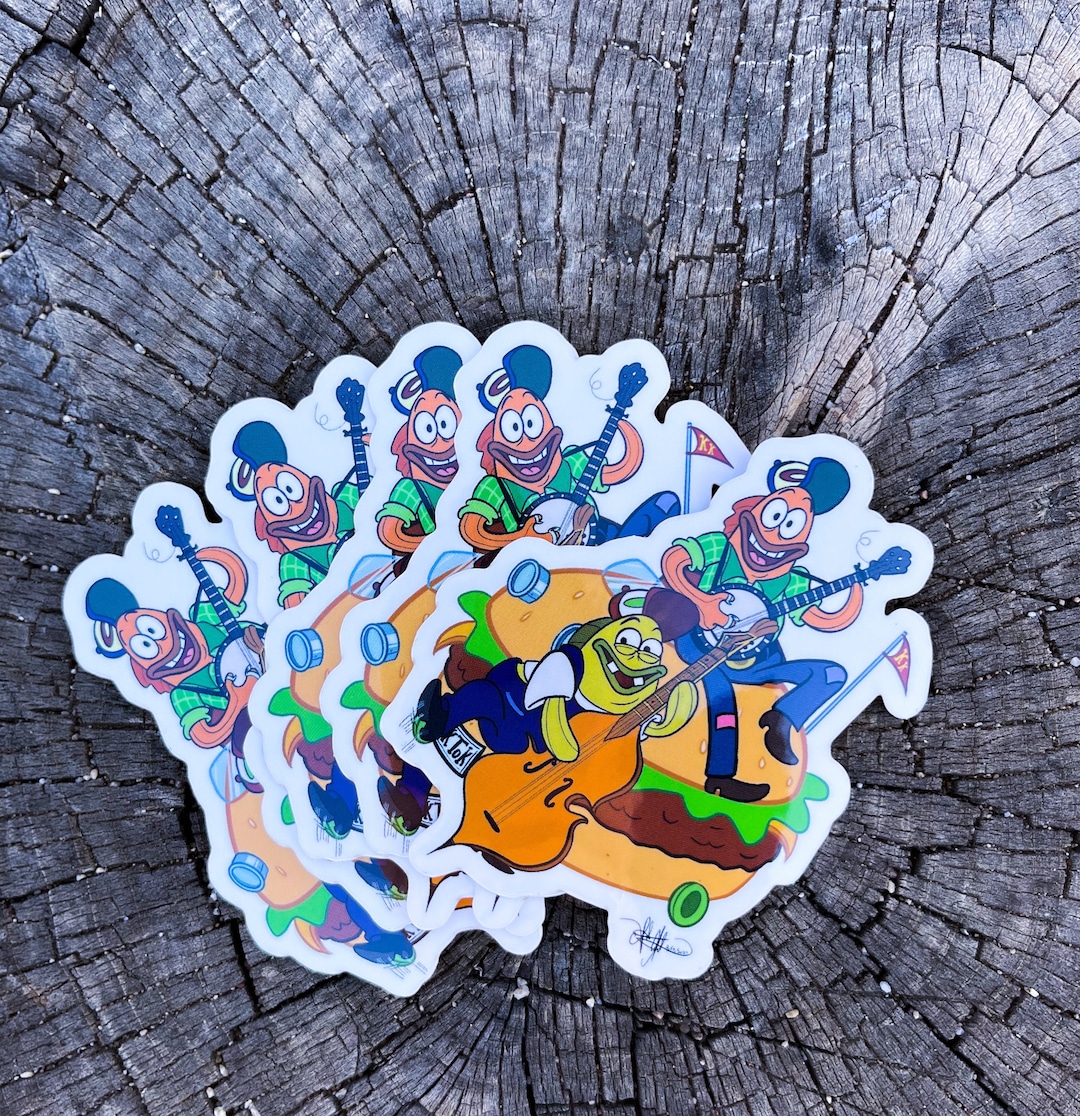 MUSTARD OR KETCHUP (large) Spongebob Movie/tiktok/blue Grass Sticker