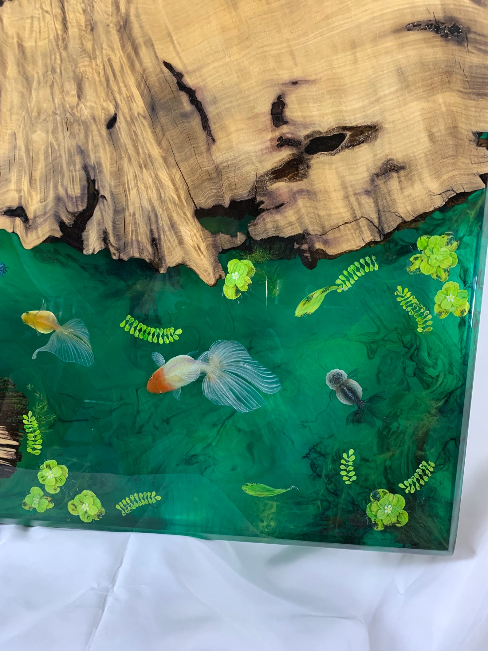 3D Fish Aquarium Epoxy Resin Table 160x80x5cm Etsy