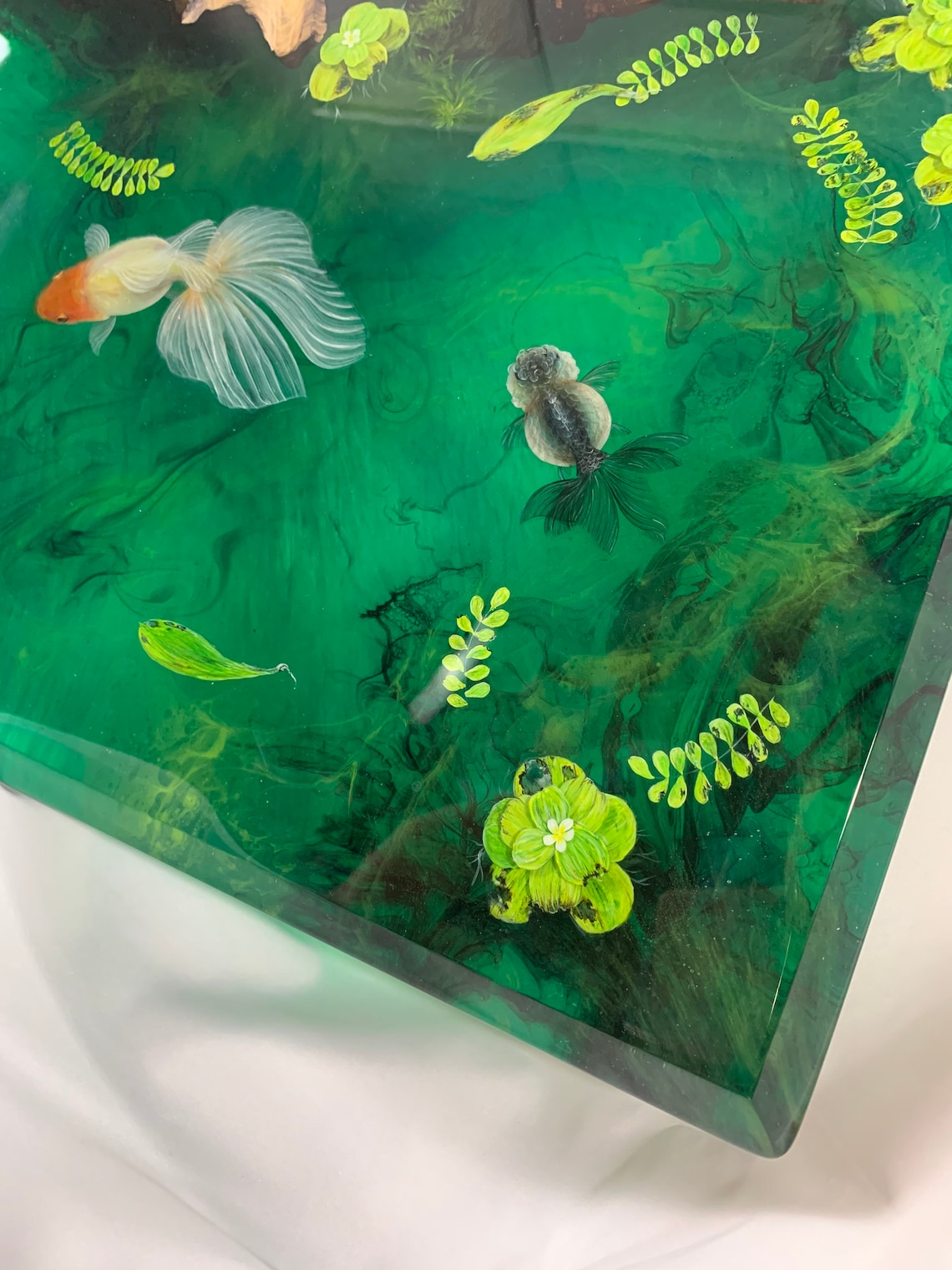 3D Fish Aquarium Epoxy Resin Table 160x80x5cm Etsy