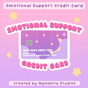 Sticker pour carte de crédit de soutien émotionnel | Découpe laminé brillant | Esthétique mignonne d'étoiles et de lune | Sticker thérapie pour la vente au détail