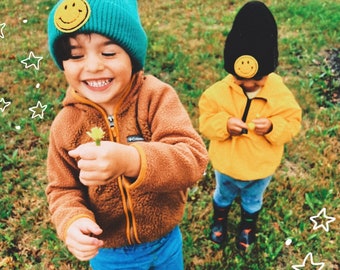 Gorro con cara sonriente: unisex para niños y adultos