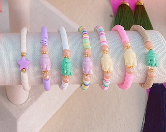 Pulsera de Buda con cuentas Heishi: amuleto de buena suerte