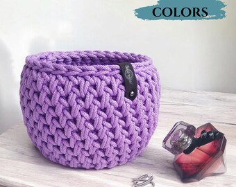 Petit panier à bibelots, panier de table décoratif rond, bol à clés en tissu, accessoires de salle de bain, cadeau fait main pour mère hôtesse