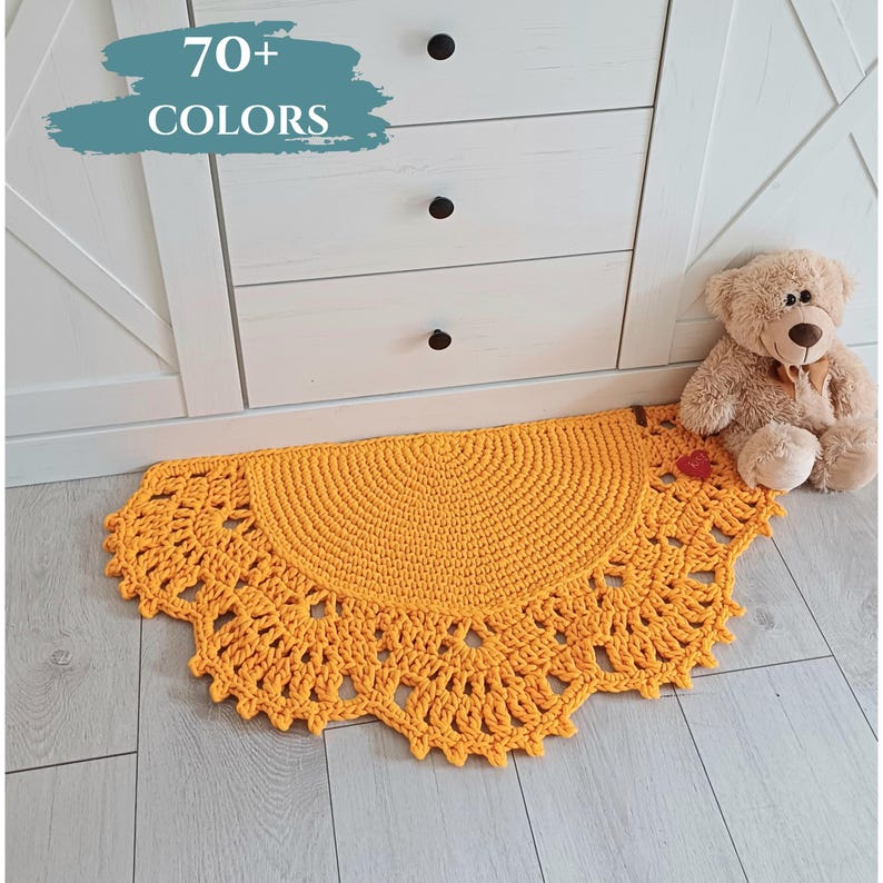 Half Circle Rug Small Semicircle Doormat Half Moon Bath Mat and Round ...