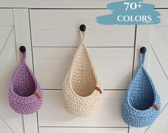 Wand hängender Korb, Baumwollseil-Korb für Kinderzimmer, Obst-Gemüse-Küchen-Halter, Badezimmer-Organizer, Auto-Lagerung-kundenspezifisches Gastgeschenk