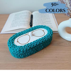 Glasses Holder With Lid Sunglasses & Glasses Case Nightstand Organizer Eyeglasses Storage Desk Organizer Cute Handmade Gift for Mom, Grandma