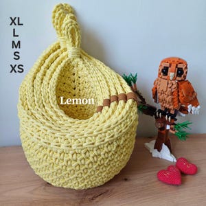 Wand hängender Korb, Baumwollseil-Korb für Kinderzimmer, Obst-Gemüse-Küchen-Halter, Badezimmer-Organizer, Auto-Lagerung-kundenspezifisches Gastgeschenk Bild 4