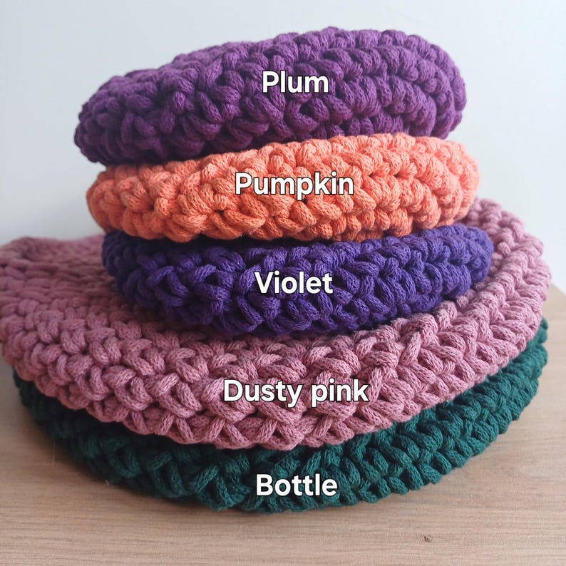Wand hängender Korb, Baumwollseil-Korb für Kinderzimmer, Obst-Gemüse-Küchen-Halter, Badezimmer-Organizer, Auto-Lagerung-kundenspezifisches Gastgeschenk Bild 6