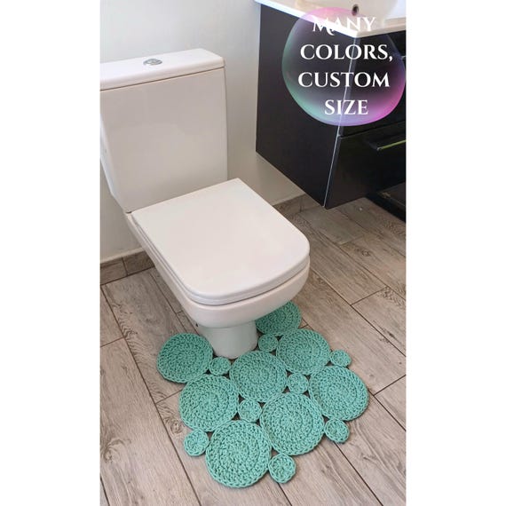 Toilet Mat Bathroom Rug Set Extra Small Bath Mat Crochet Bath Mats Spa Gift Boho Shower Mat Tiny Bath Mat Washable Rug Easter Hostess Gift Etsy