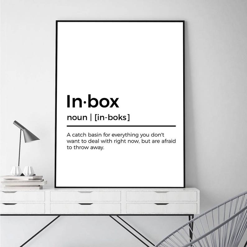 Inbox Definition Print Last Minute Gift Gift for Coworker Etsy