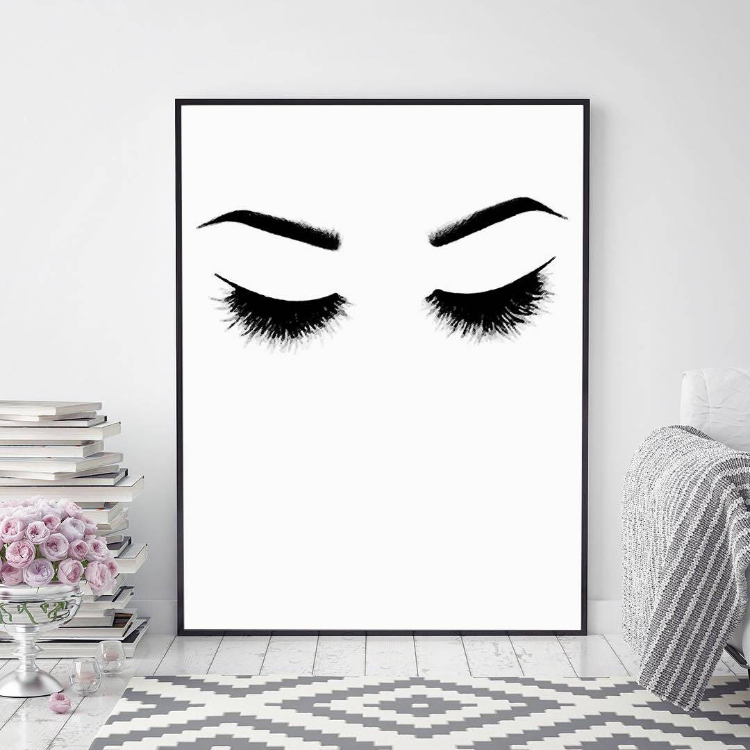 Eyebrows Print Lashes Print Eyebrows and Lashes - Etsy