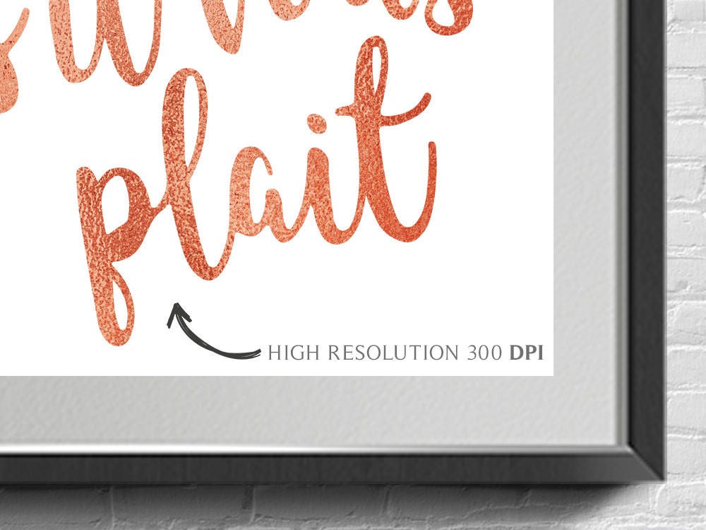 Rose Gold Digital Print Rose Gold Quote Rose S'il Vous Plait Printable ...