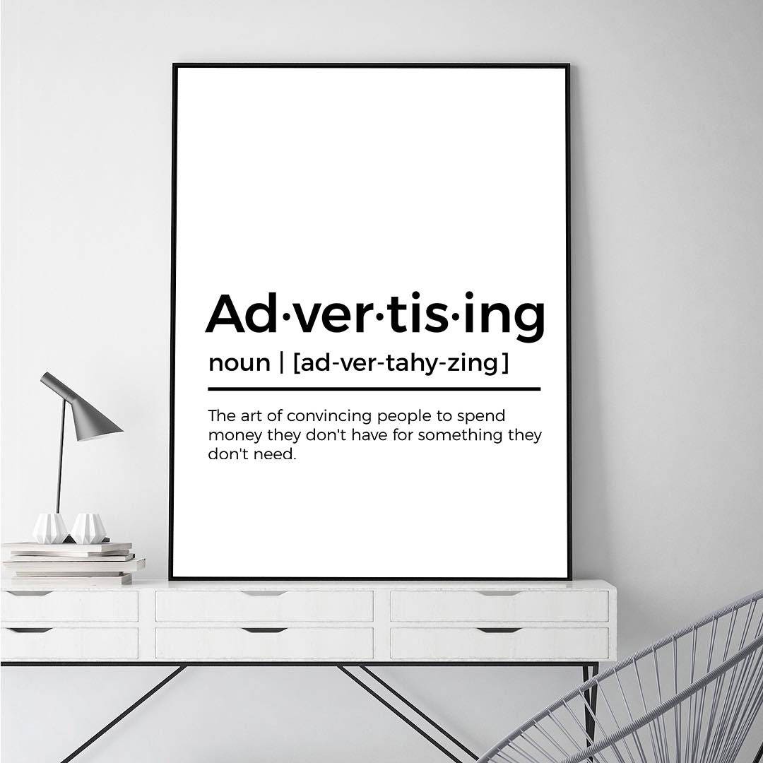 Advertising Poster Advertising Definition Print Marketing Etsy