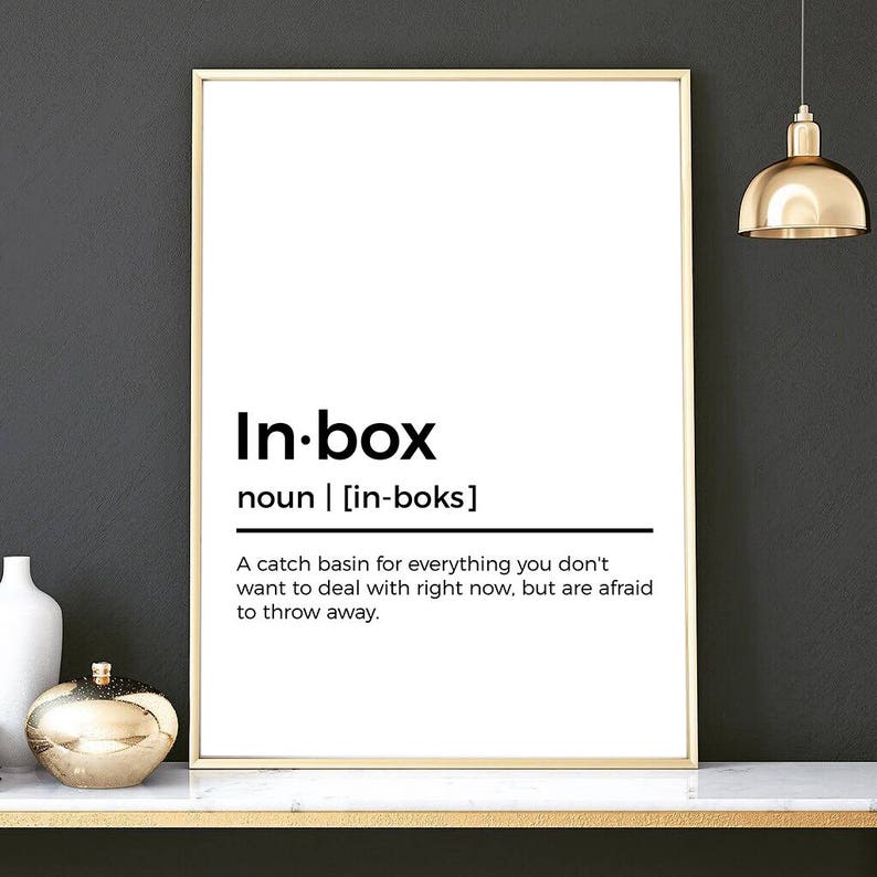 Inbox Definition Print Last Minute Gift Gift for Coworker Etsy