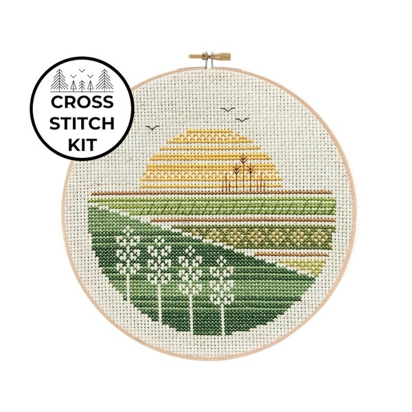 Geometric Prairies Cross Stitch Kit