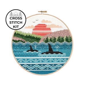 Orca Bay Landscape Cross Stitch Kit
